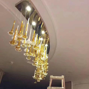 Lustre moderne en verre soufflé artisanal, forme de fleur, décoration artistique, LED à intensité variable, angle de faisceau de <span class=keywords><strong>50</strong></span>°, hôtel, 4100K neutre - Product Image 5
