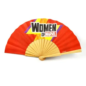 Wood Products 23cmL Custom Print Spanish Handheld Fan Wooden Hand Fans Wedding Favors