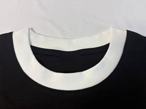 महिलाओं के ग्रीष्मकालीन रंग ब्लॉक गुणवत्ता के लिए स्पैन्डेक्स कपास गोल गर्दन फसल शीर्ष खेल टी-शर्ट - Product Image 3