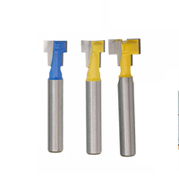 LAVIE 1pc 1/4 Inch 6.35mm T Slot Router Bit Hex Bolt Key Hole Keyhole Woodworking Milling Cutter End Mill MC01025