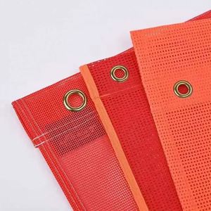 Wholesale Custom Size Traffic 46*46cm Orange Mesh Safety <b>Flag</b> with 2 Grommets - Product Image 4