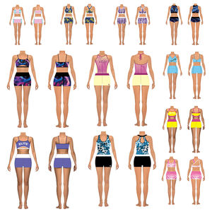 Haut court de l'équipe de danse et vêtements d'entraînement de danse courts Soutien-gorge de sport pour filles Haut actif - Product Image 6