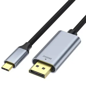 Kabel port Usb C ke Displayport 8K kabel Tipe C ke DP 8K 60Hz kabel Thunderbolt3 ke 8K DP untuk PC Laptop MacBook