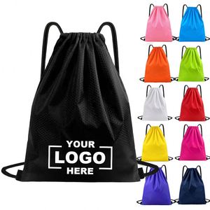 Custom <b>Drawstring</b> Travel Storage Waterproof Sports <b>Backpack</b> Washable Recycle Foldable Training <b>Drawstring</b> <b>Backpacks</b> Bag for Gym - Product Image 1