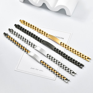 <span class=keywords><strong>Bracelet</strong></span> d'été transfrontalier Fatingna en acier inoxydable pour femmes et hommes, plaqué or 18 carats PVD, bracelets courbés <span class=keywords><strong>de</strong></span> <span class=keywords><strong>marque</strong></span> pour couples, OEM - Product Image 1