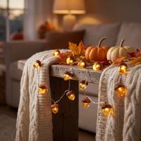 Luces LED Decorativas con Forma de Piña y Bolota, Funcionan con Pilas, Luz Blanca Cálida Ajustable, Decoración para Oficina Ejecutiva, Halloween, Venta al Por Mayor, Personalizadas