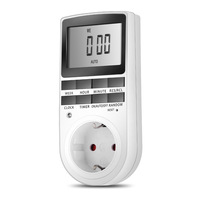 Mini Temporizador Digital LED Mecánico con Pantalla LCD para Enchufe de Pared, Compatible con EU, AU, US, UK, FR, BR