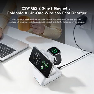 Station de charge <span class=keywords><strong>sans</strong></span> <span class=keywords><strong>fil</strong></span> magnétique pliable 3 en 1 pour iPhone <span class=keywords><strong>Duo</strong></span> 18 Pro Max AirPods iWatch <span class=keywords><strong>Chargeur</strong></span> <span class=keywords><strong>rapide</strong></span> <span class=keywords><strong>sans</strong></span> <span class=keywords><strong>fil</strong></span> pour téléphone 25W - Product Image 2