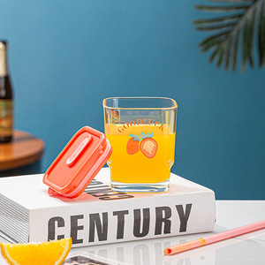 Vaso de Vidrio Portátil Estilo Instagram 2024, Taza de Vidrio con Tapa y Pajita, Taza Simple para Regreso a Clases, Taza para Té - Product Image 5