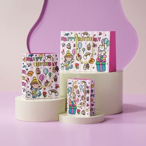 Bolsas de Papel Kraft Clásicas para Cumpleaños con Logotipo Personalizado, Bolsas de Regalo de Lujo con Asas de Cuerda, Reciclables, Reutilizables y Duraderas - Product Image 3