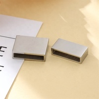 Yiwu Aceon bijoux en acier inoxydable brillant poli taille personnalisée Rectangle trou bijoux à bricoler soi-même partie vierge bande curseur entretoise perle