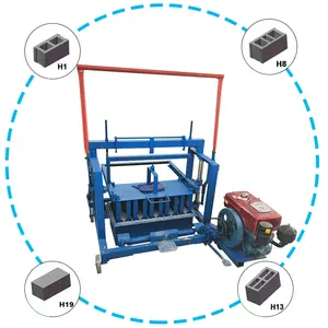 Nóng bán ở Châu Phi DIESEL Powered Máy làm gạch lát khối gạch đúc máy di động DIESEL Khối Máy làm