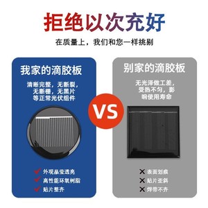 แผงโซลาร์เซลล์โพลีคริสตัลไลน์ 110X80 มม. 5.5V 200mA โมดูลไฟฟ้าโซลาร์เซลล์ DIY - Product Image 2