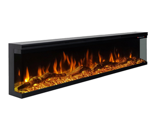 Cheminée électrique en verre à trois <span class=keywords><strong>faces</strong></span> de 50''60'' avec thermostat personnalisé et protection contre la surchauffe pour villa - Product Image 1