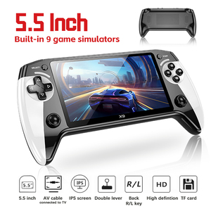 Consola de Videojuegos Portátil X9 con Pantalla HD de 5.5 Pulgadas, 1500 mAh, Retro, con Reproductor de Música, Libros Electrónicos y Vídeos, Ideal para Regalo - Product Image 1