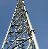 Tour de télécommunication en acier à 3 poteaux pour internet mobile 5G, radio et télévision