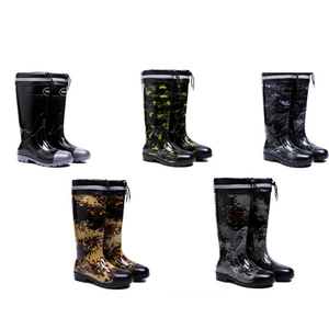 Botas <span class=keywords><strong>de</strong></span> lluvia negras altas <span class=keywords><strong>de</strong></span> moda <span class=keywords><strong>para</strong></span> mujer, zapatos gruesos <span class=keywords><strong>de</strong></span> algodón largos antideslizantes transpirables moldeados por inyección <span class=keywords><strong>para</strong></span> invierno - Product Image 5