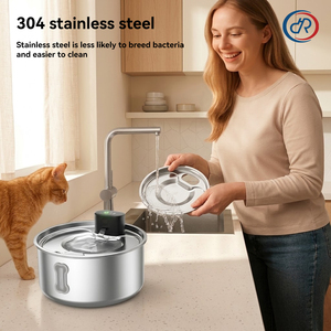 Fontaine à eau pour chat et chien de grande capacité DRH Factory 7L, distributeur d'eau intelligent pour animaux de compagnie en acier inoxydable, distributeur d'eau automatique - Product Image 2