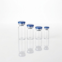 Flacons en verre borosilicaté neutre 3ml 5ml 7ml 10ml stériles jetables avec bouchon en aluminium et emballage en sachet respirant pour antibiotiques/liquides