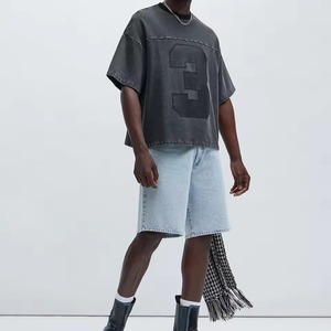 T-shirts pour hommes en tissu toile respirant, écologique, anti-rides, à séchage rapide, de haute qualité, OEM, 100% coton, coupe classique - Product Image 5