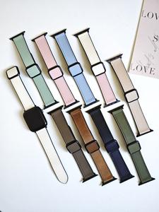 Correa <span class=keywords><strong>de</strong></span> Cuero para <span class=keywords><strong>Apple</strong></span> <span class=keywords><strong>Watch</strong></span> <span class=keywords><strong>de</strong></span> 44mm 40mm 45mm 49mm 41mm, Brazalete para iWatch <span class=keywords><strong>Series</strong></span> 8 9 3 SE 5 6 7 Ultra 2 - Product Image 2