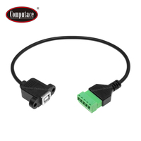 Cable Adaptador USB 3.0 Macho-Hembra de 5 Pines/Vías con Terminales de Perno y Protección, Trenzado, Carga Rápida 5A, Cubierta de PVC, para Computadora y Cámara