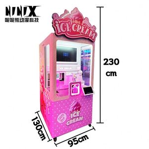 เครื่องจำหน่ายไอศกรีมอัตโนมัติเชิงพาณิชย์ สีชมพู พร้อมระบบจ่ายเงินด้วยคิวอาร์โค้ดและโทเค็น รวมถึงฟังก์ชัน SDK - Product Image 6
