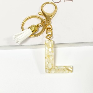 CHENXI Llavero de Alta Calidad con Letra del Alfabeto, Colgante de Cristal Dorado, Borla, Llavero para Coche, Cartera, Mochila, Adorno para Bolso - Product Image 3