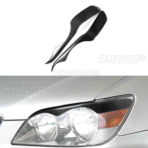 ฝาครอบตกแต่งไฟหน้ารถยนต์คาร์บอนไฟเบอร์แท้ 1 คู่ สำหรับ Lexus IS300 IS200 RS200 ALTezza 1998-2005 อุปกรณ์ตกแต่งรถยนต์ - Product Image 1