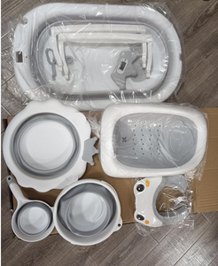 Nuevo juego de bañeras para bebés con cubo, cuchara para agua, tazón y gorro, juego de bañera para bebés - Product Image 1