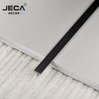 Profilé décoratif en acier inoxydable 304 en forme de T pour carrelage, bande de finition métallique pour la décoration murale, accessoires pour carrelage
