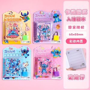 Cartoon <b>Mini</b> Oil Filled Lock <b>Notebook</b> Creative Sticker Journal For Kids Bedroom Storage Gift - Product Image 3