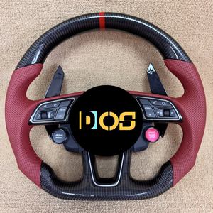 Volant DOS pour <span class=keywords><strong>Audi</strong></span> A3 A4 B7 A6 C7 <span class=keywords><strong>R8</strong></span> RS3 A7 RS5 RS6 A8 Q5 Q8, accessoires intérieurs <span class=keywords><strong>de</strong></span> <span class=keywords><strong>voiture</strong></span>, cuir à fond plat personnalisé - Product Image 5