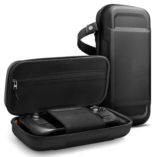 Hard Shell Carrying Steam Deck LCD/OLED Case with Accessory Pockets & Charger Storage