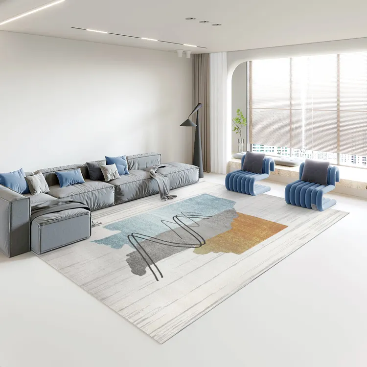 Fournisseurs chinois OEM ODM personnalisé moderne antidérapant, tapis central moelleux de luxe, grands tapis et tapis de salon