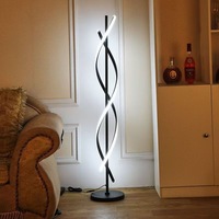 Lampadaire LED en spirale minimaliste moderne pour la décoration du salon, lumière créative nordique en forme d'hélice, lampe d'angle de luxe pour bureau de designer