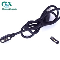 Conector Magnético USB de 2 Pines, Paso de 2.8mm, para Relojes Inteligentes, Cepillos de Dientes Eléctricos, Uso en PCB, Contacto de Latón, Carcasa de Nailon