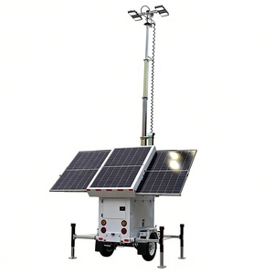 Mobile <b>LED</b> <b>Light</b> Tower Outdoor Solar Power 3 Panels Green Energy Trailer UST 900ECO Provide Super Long Battery Life Customized M - Product Image 2