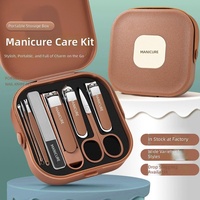 Kit de Soins des Ongles Professionnel Marron 8 Pièces pour Conférences et Cadeaux d'Entreprise – Lot en Gros