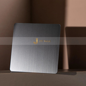 Plaque décorative avancée pour hôtel J388 Plaque en acier inoxydable 304 Revêtement PVD Décoration en acier inoxydable Feuille brossée - Product Image 1