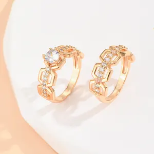 Paar Ring Set Vinger Sieraden 18K Gold Plated Wedding Engagement Rings Voor Mannen En Vrouwen