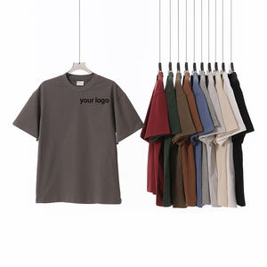 เสื้อยืดคอกลมแขนสั้นทรงหลวม ผ้าคอตตอนแท้ 300 กรัม สีพื้น แบรนด์ทันสมัย ใส่ได้ทั้งชายและหญิง เหมาะกับฤดูร้อน - Product Image 4