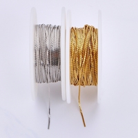 Chaîne torsadée plaquée or de 10 m/rouleau, chaîne torsadée texturée de haute qualité, fournitures en vrac pour la fabrication de bijoux en acier inoxydable