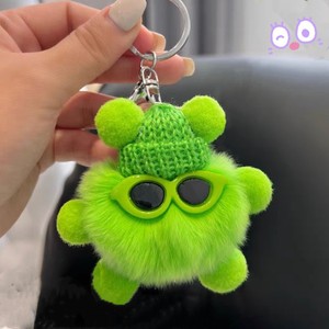 Cute Cartoon Plush Keychain - a Fluffy, Soft Spherical Keychain - Suitable for Bag Accessories