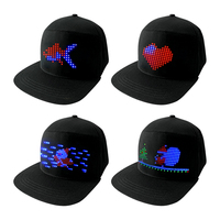 Gorra LED con Mensaje a Color, Carga USB, Control por Aplicación, Mensaje Desplazable, Pantalla LED, Gorras Snapback, Gorra LED Programable