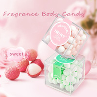I'MINT Bonbons à la menthe poivrée sans sucre 45g Bisous Tablette Bonbons Longue durée Haleine fraîche Rafraîchissante Fleur de rose Bonbons parfumés