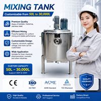 Mélangeur aseptique Ace 200L 1000L, agitateur en acier inoxydable, cuve de mélange magnétique pour injection