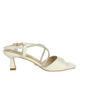Sandali con Tacco da Donna Miabelle MB168 Bianco Polvere con Cinturino alla Caviglia per Matrimonio - Product Image 4