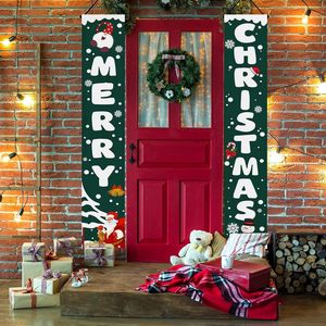Ensemble de décorations de Noël et bannière de porte suspendue, 71x12 pouces, en polyester, pour porche avant, cour, <span class=keywords><strong>garage</strong></span> - Product Image 4