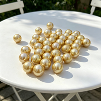 Perles d'eau douce naturelles dorées Muses Jewels, 12-15 mm, perles brillantes pour la création de bijoux fins personnalisés, cadeau artisanal pour les amateurs de perles